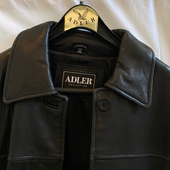 Women's Vintage 100% Lamb Leather Coat | Adler Collection | Black | Size: Small - Picture 3 of 10